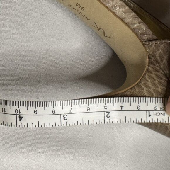 Anne Klein 2 D'orsay Snakeskin Embossed Peep Toe High Heel Shoes Women's Size 9 - Picture 11 of 12